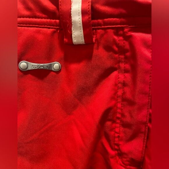 SPYDER Youth Size 10 Insulated Lined Waterproof Red Ski Snowboarding Pants adjus - Picture 2 of 12